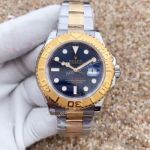 Swiss ETA 2836 Yachtmaster Two Tone Black Watch Replica for sale